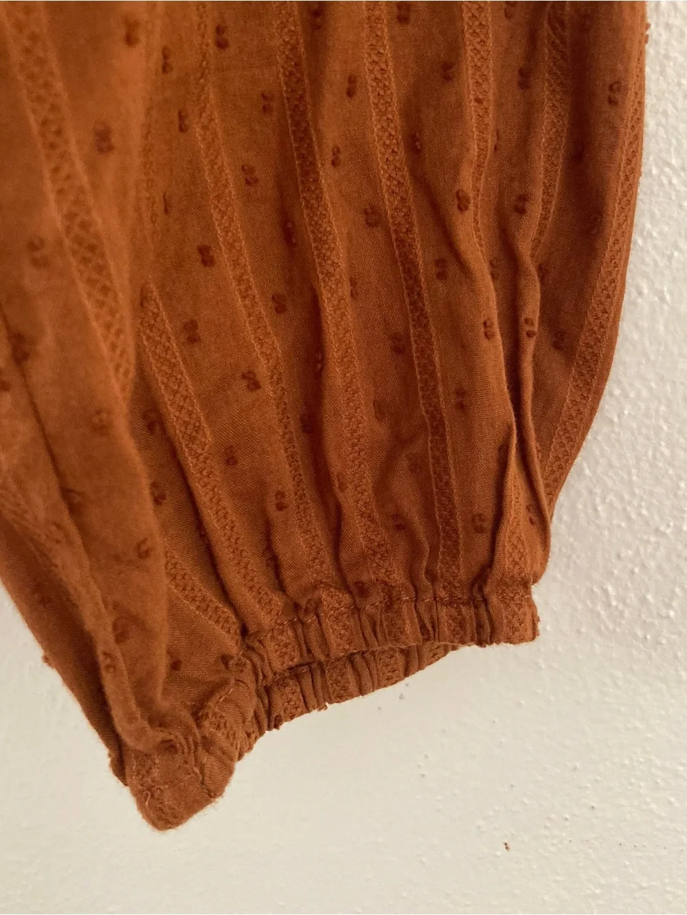 J Crew Peasant top Blouse Rust Size M